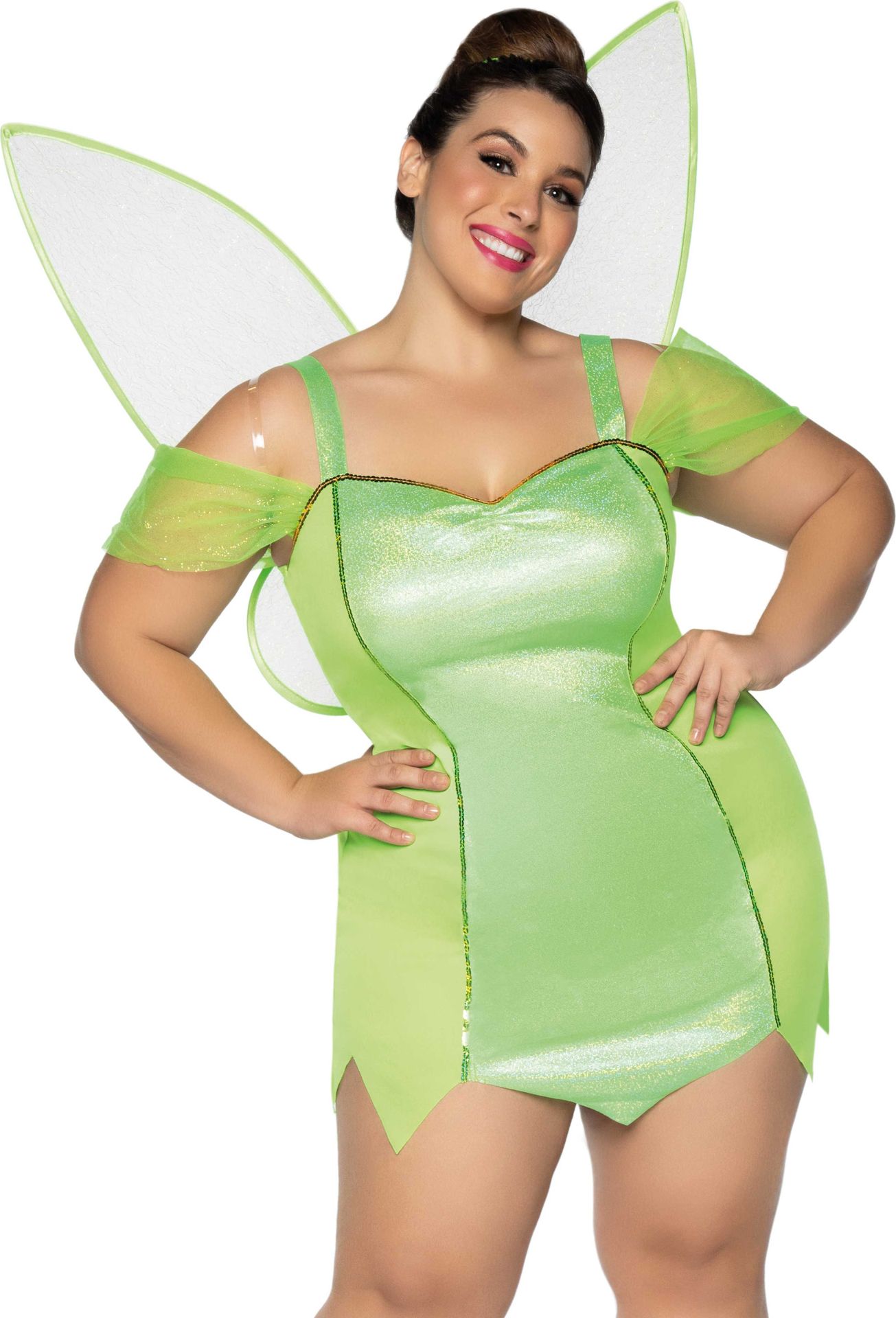 Tinkerbell glitter jurkje plus size