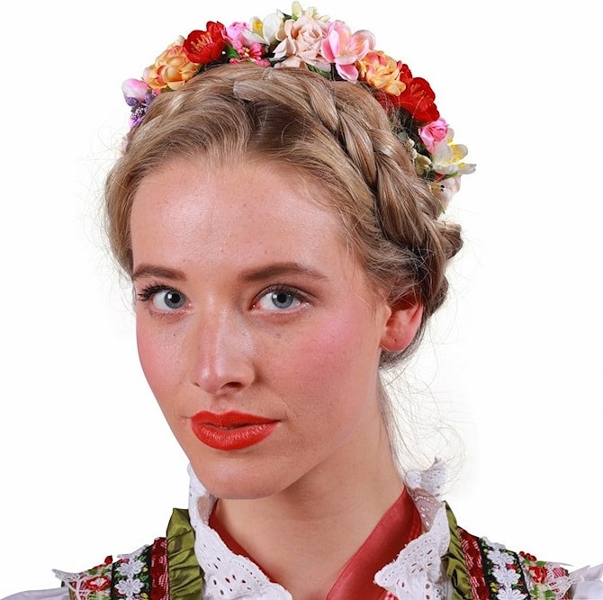 Tiroler Bloemen Haarband Multicolor Dames Oktoberfest
