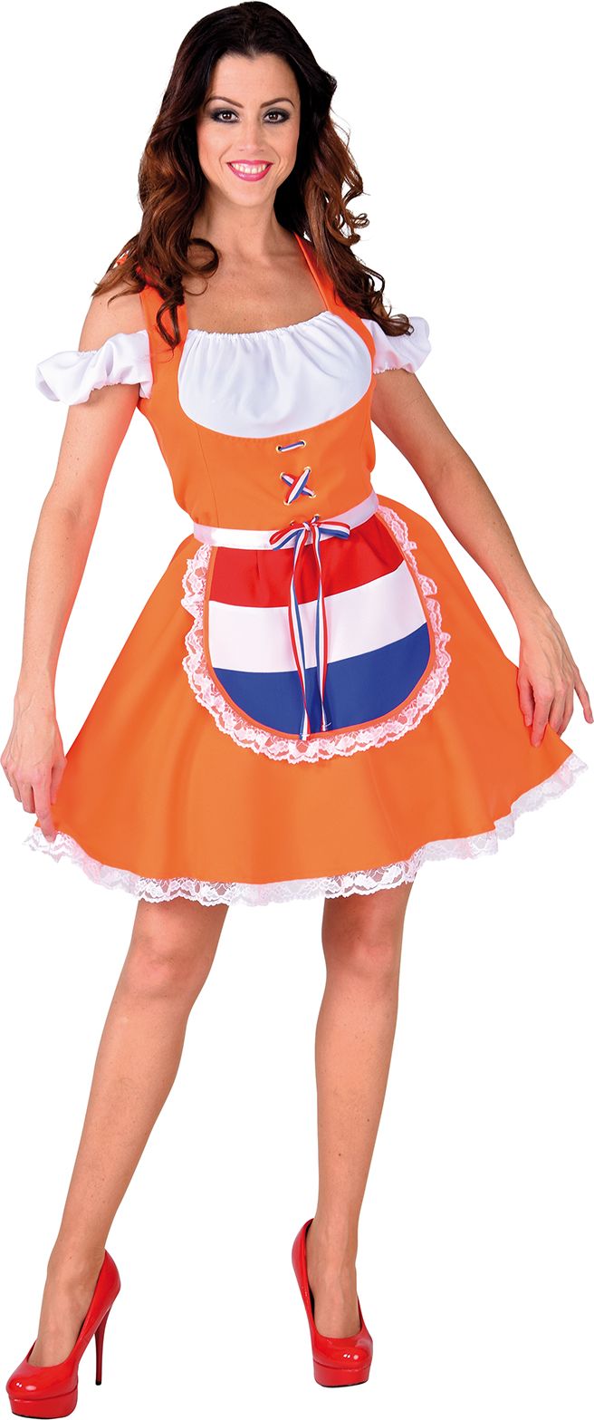 Tiroler jurk Nederlands oranje vrouwen