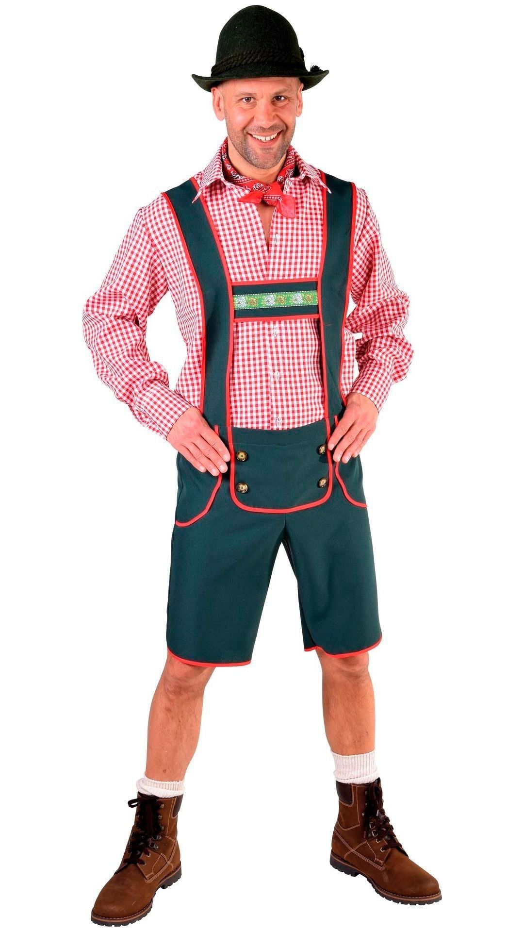 Tiroler lederhosen heren blauw