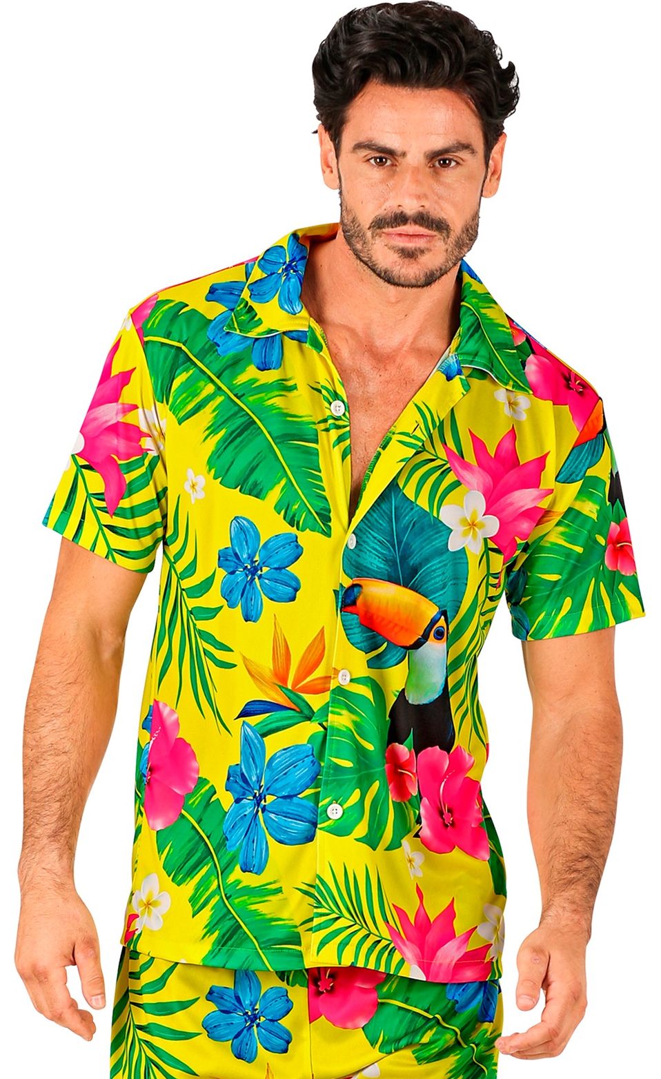 Toekan Hawaii blouse geel mannen