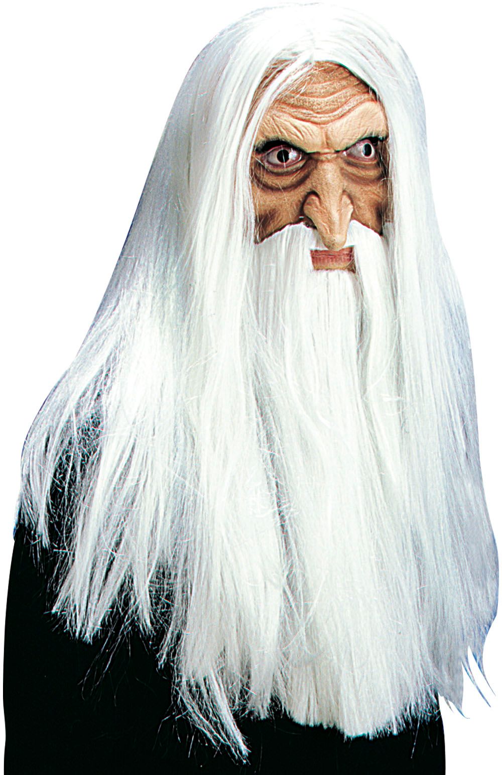 Tovenaars masker met pruik