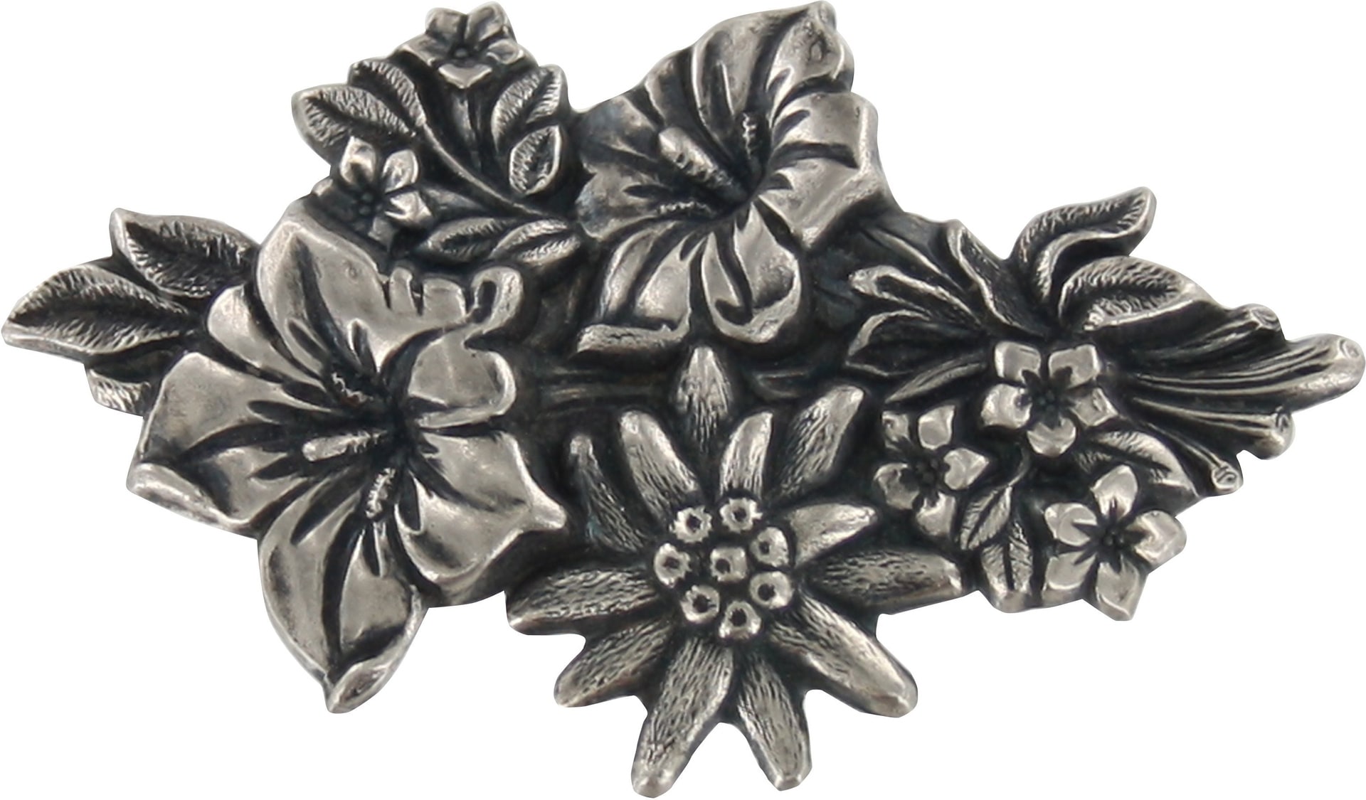 Trachten Broche Edelweiss Zilver Oktoberfest Tirol
