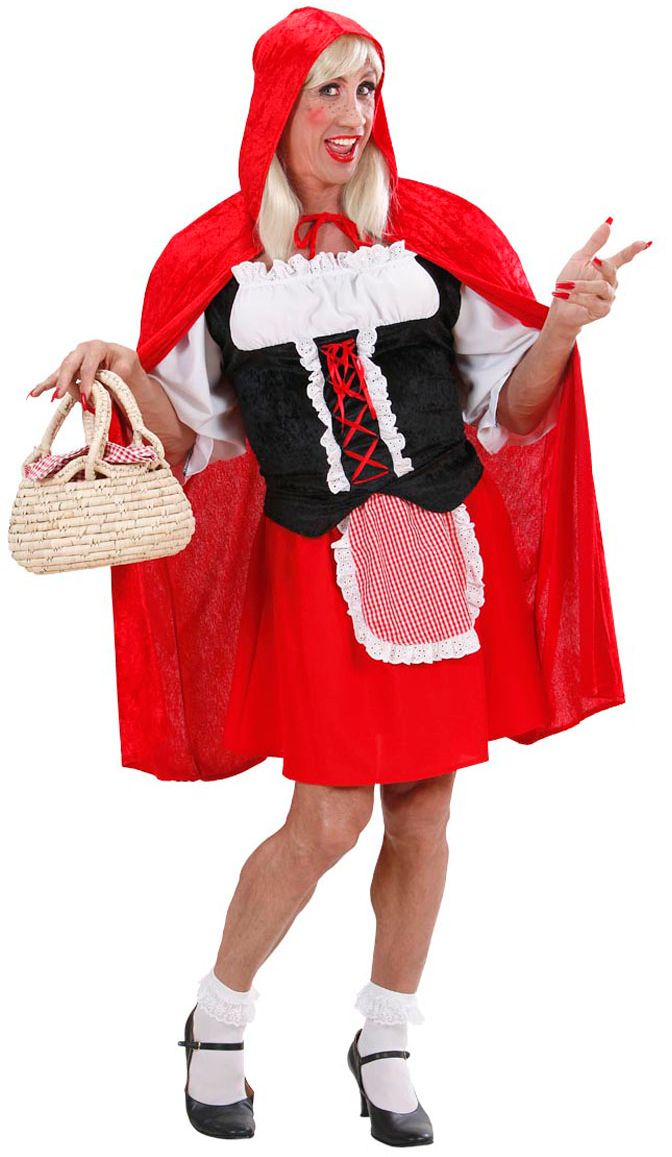 Travestiet roodkapje kleding