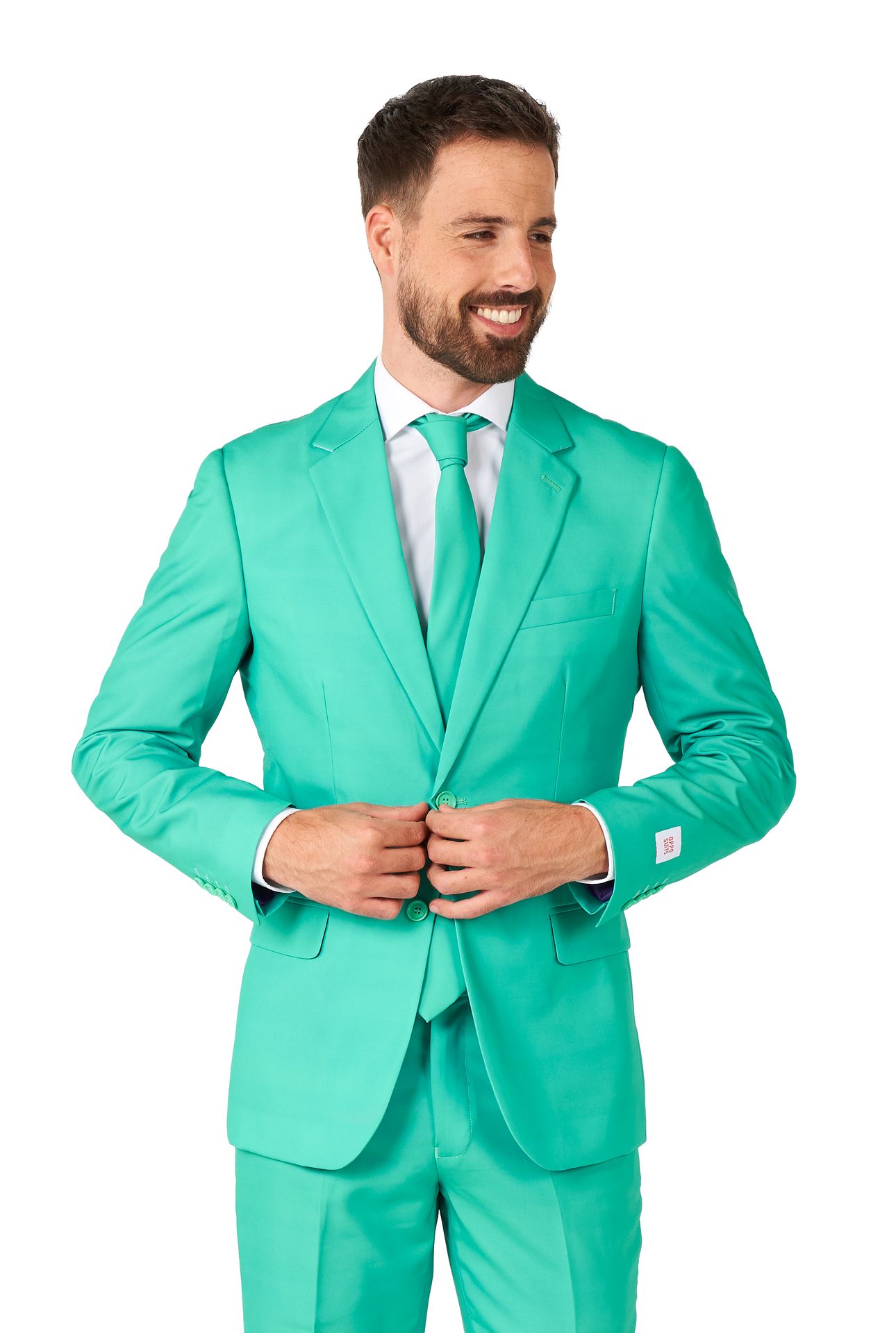 Trendy Turquoise suit Heren Opposuits