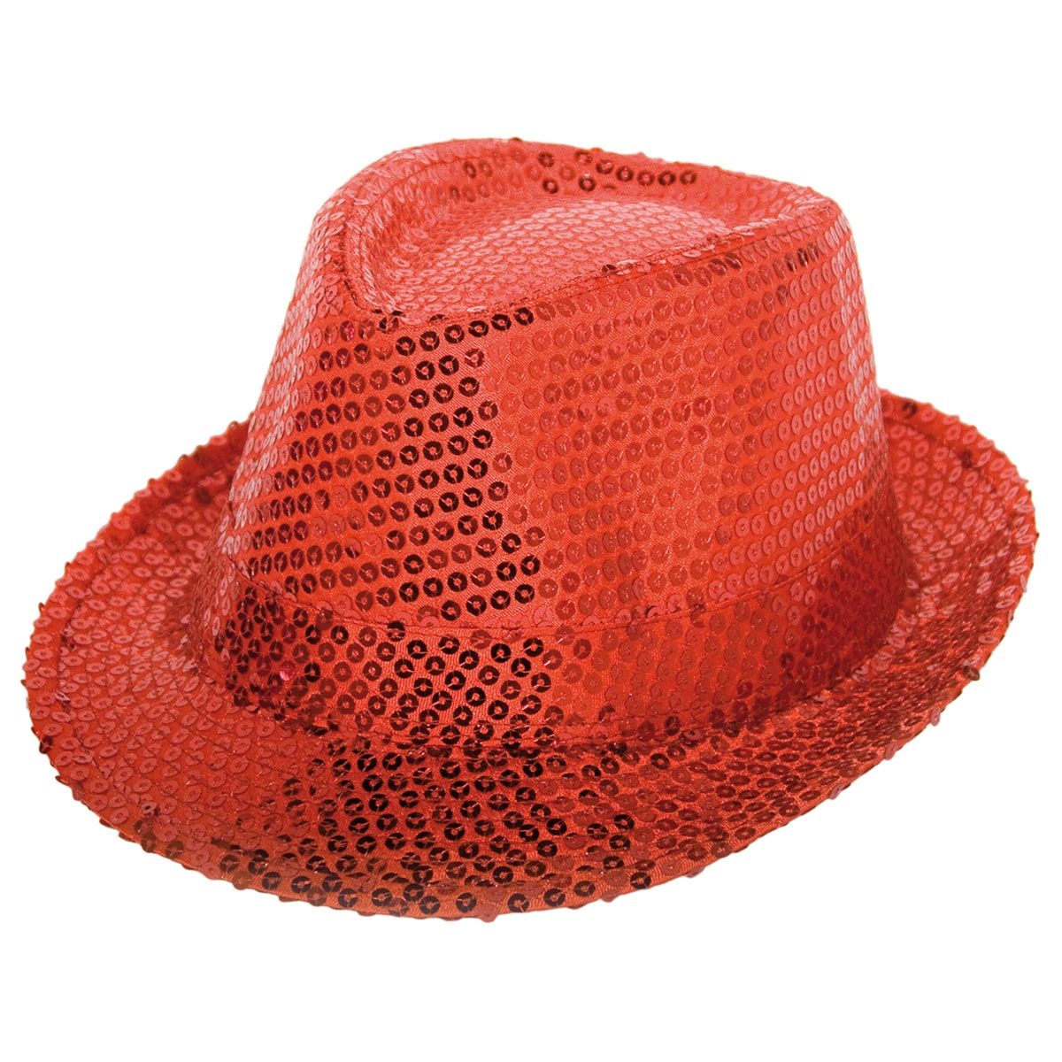 Trilby pailletten hoed rode
