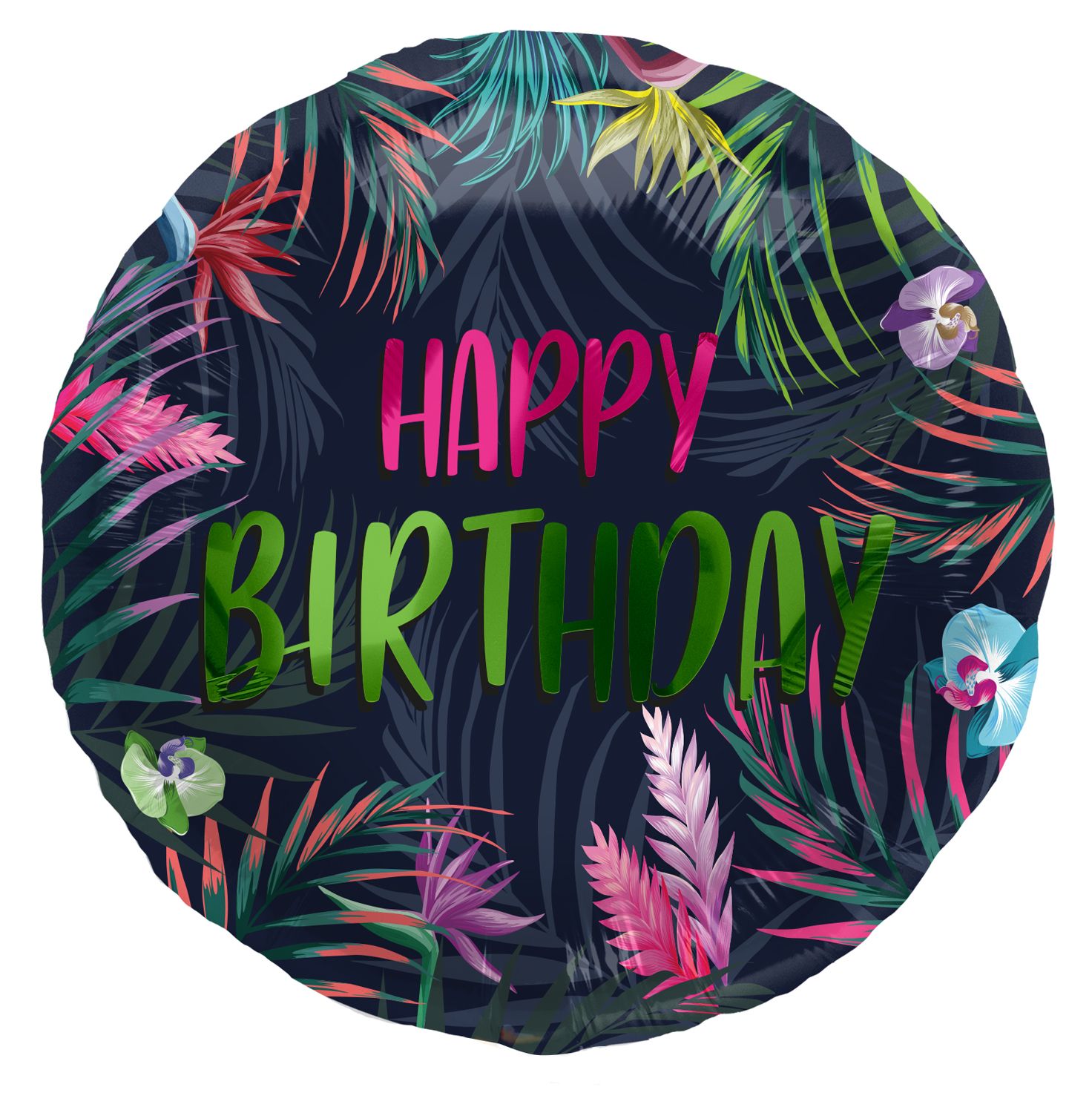 Tropical happy Birthday folieballon