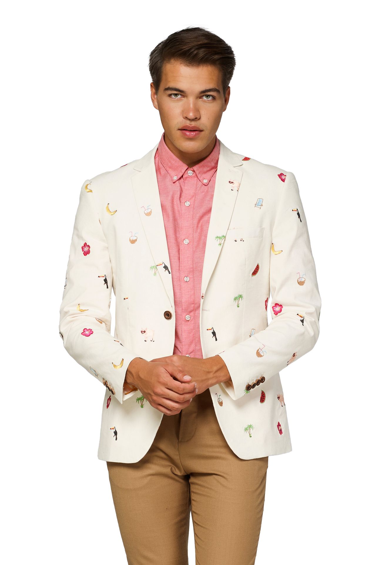 Tropical - Zomer Icons - Off White Blazer Heren Opposuits