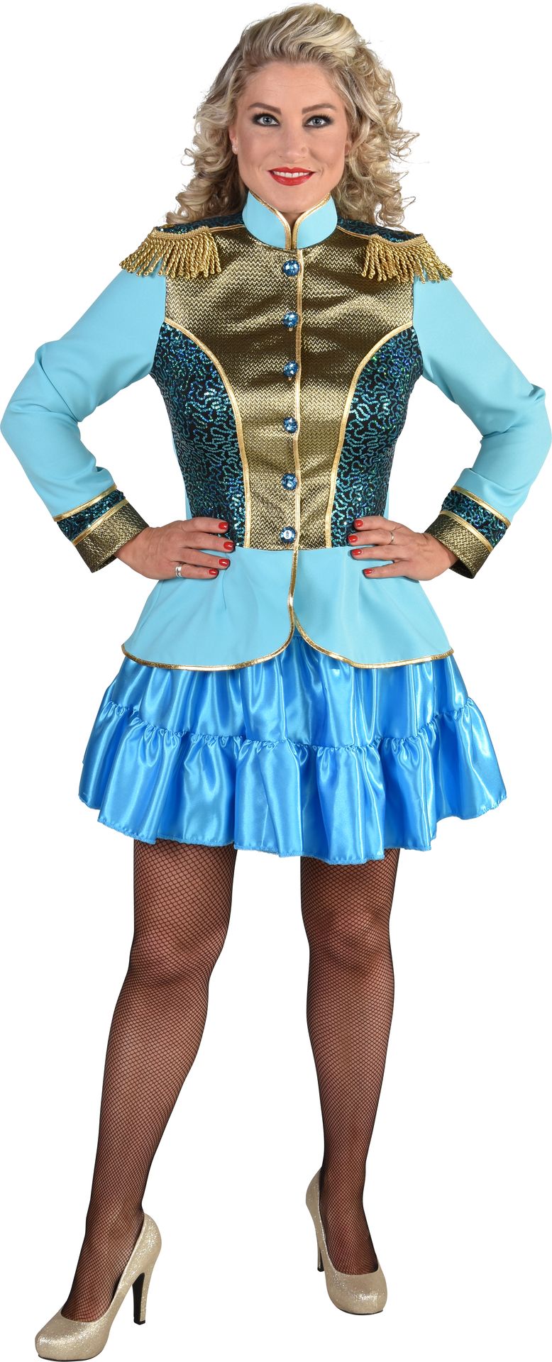 Turqoise jasje carnaval vrouwen