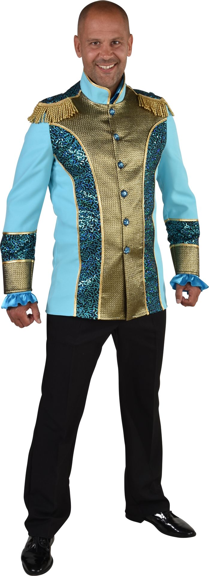 Turqoise mantel carnaval heren