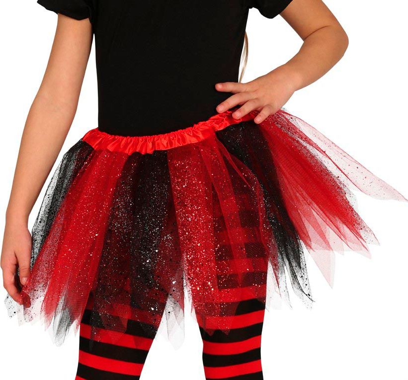 Tutu kind rood glitters