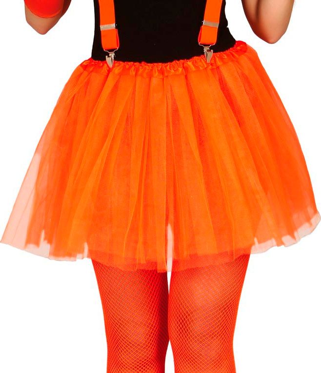 Tutu neon oranje dames goedkoop