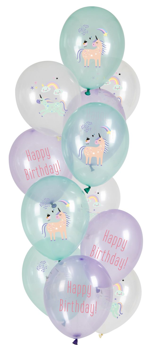 Unicorn & Rainbow verjaardag ballonnen