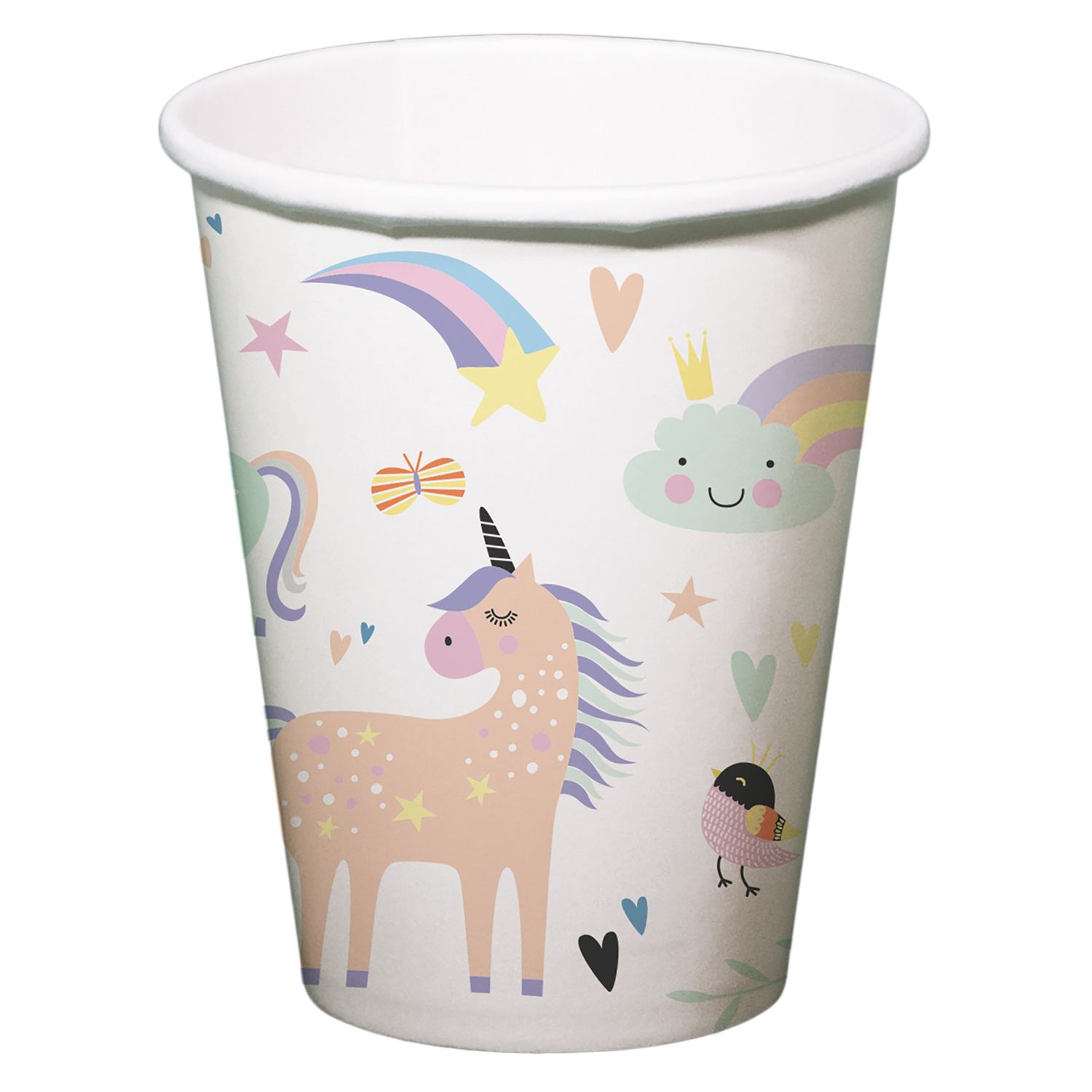 Unicorn & rainbow wegwerp bekers