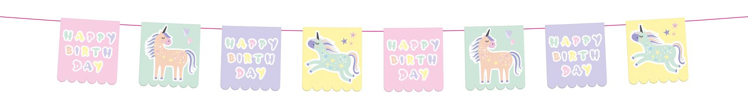 Unicorn en Rainbows verjaardagsslinger