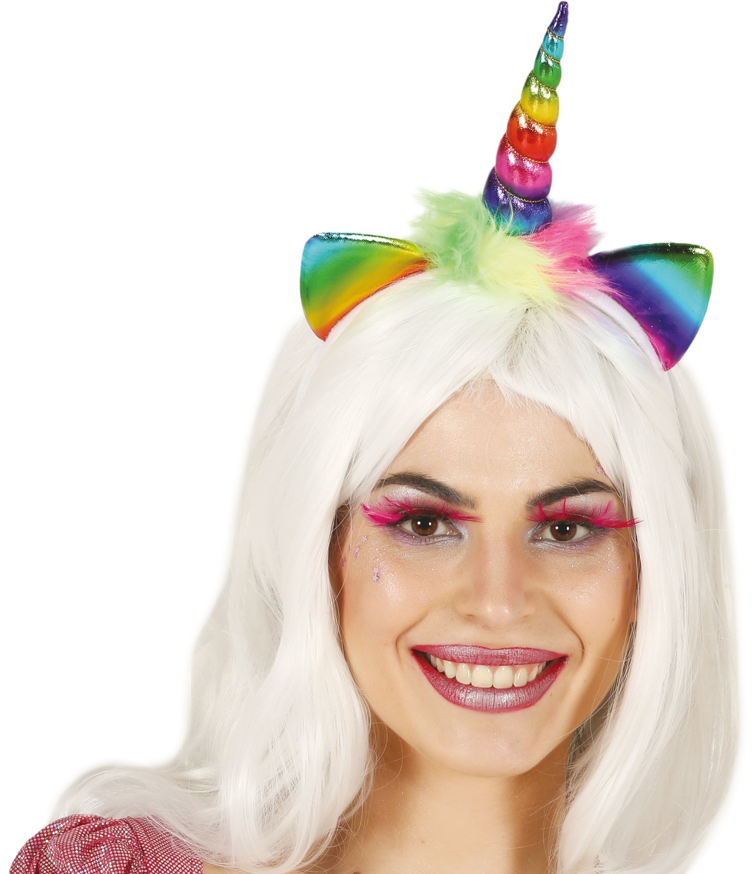 Unicorn hoorn haarband regenboog