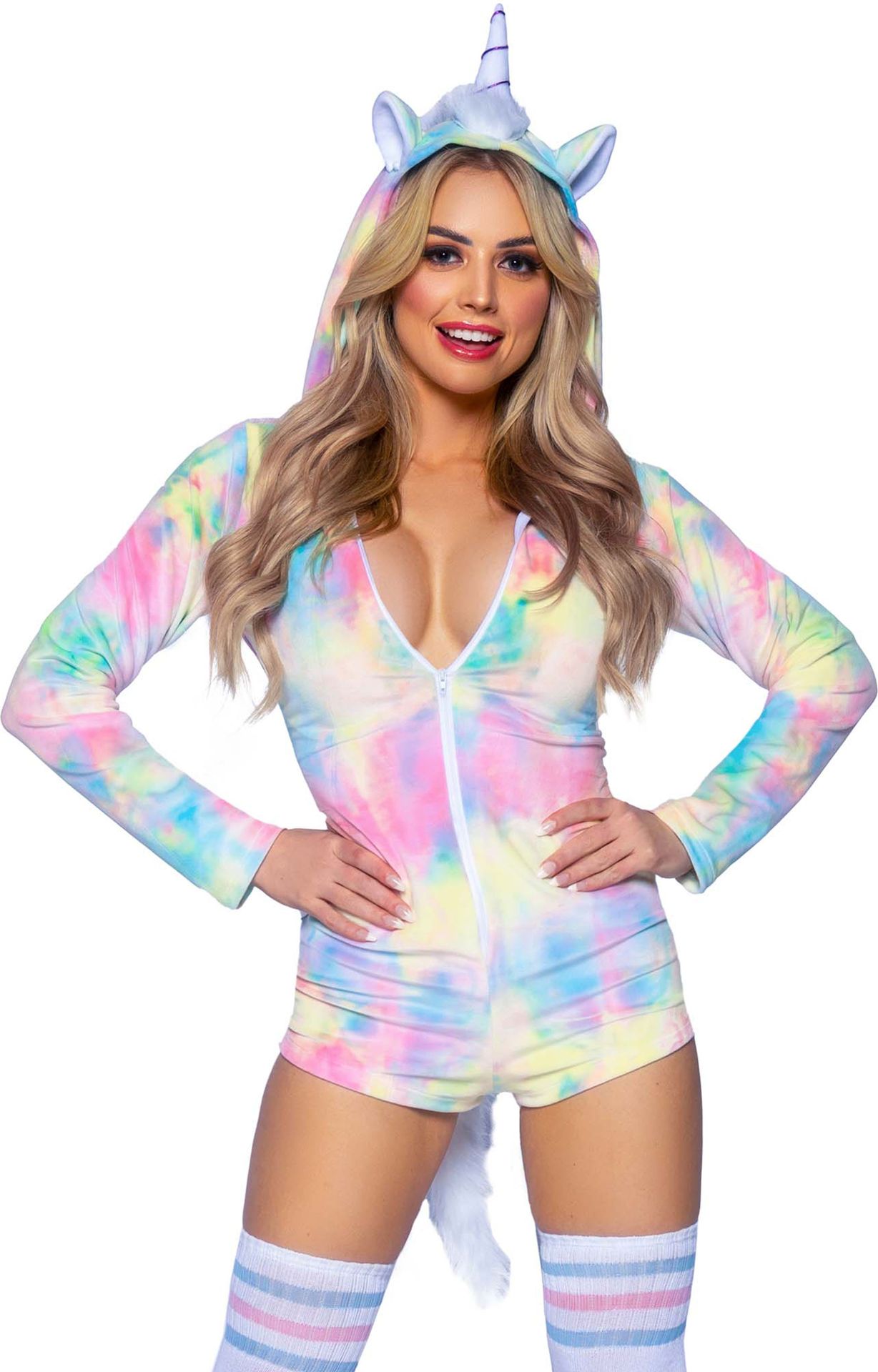 Unicorn tie-dye romper dames