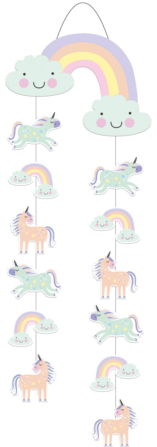 Unicorns en Rainbows hangdecoratie