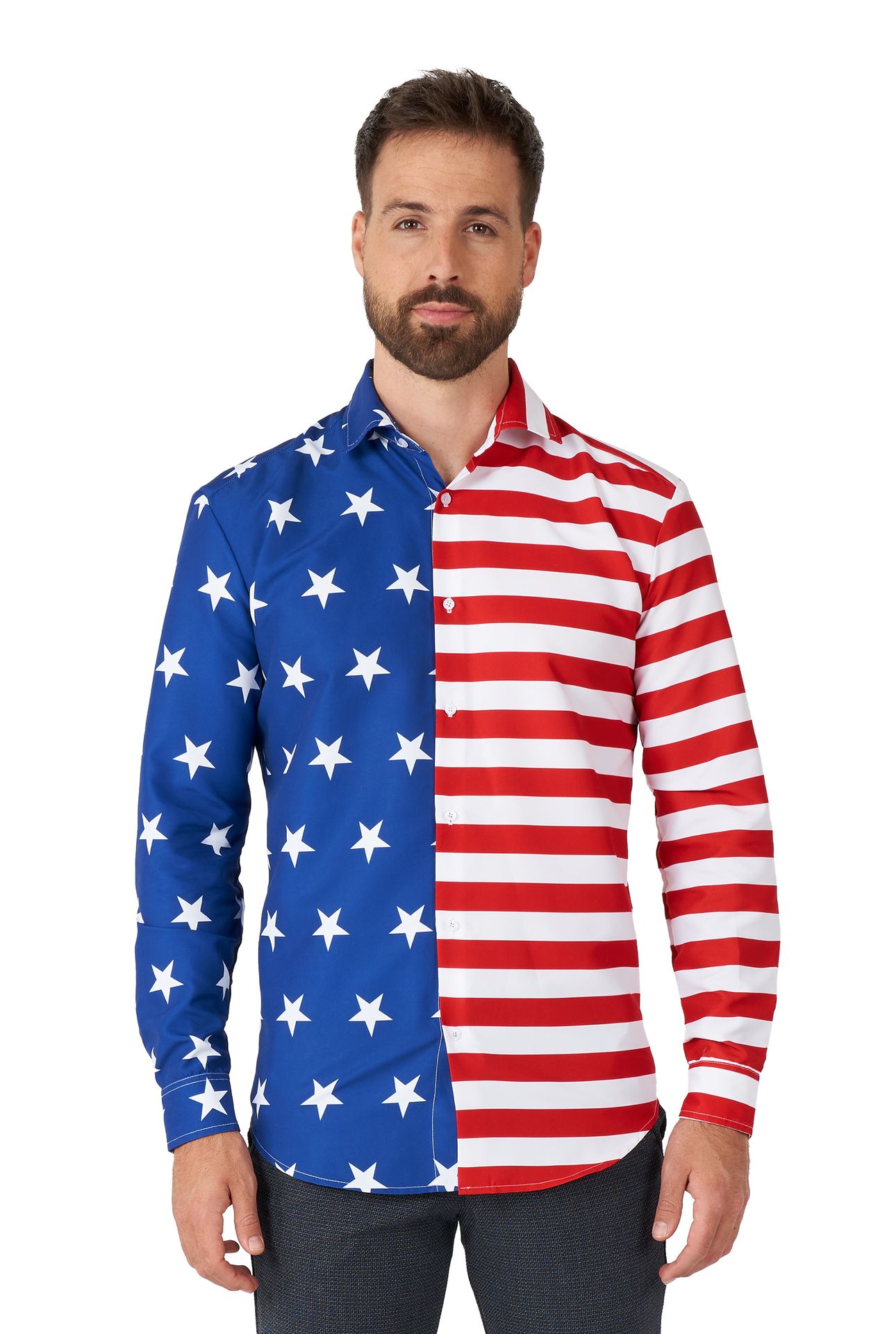 USA Flag blouse heren