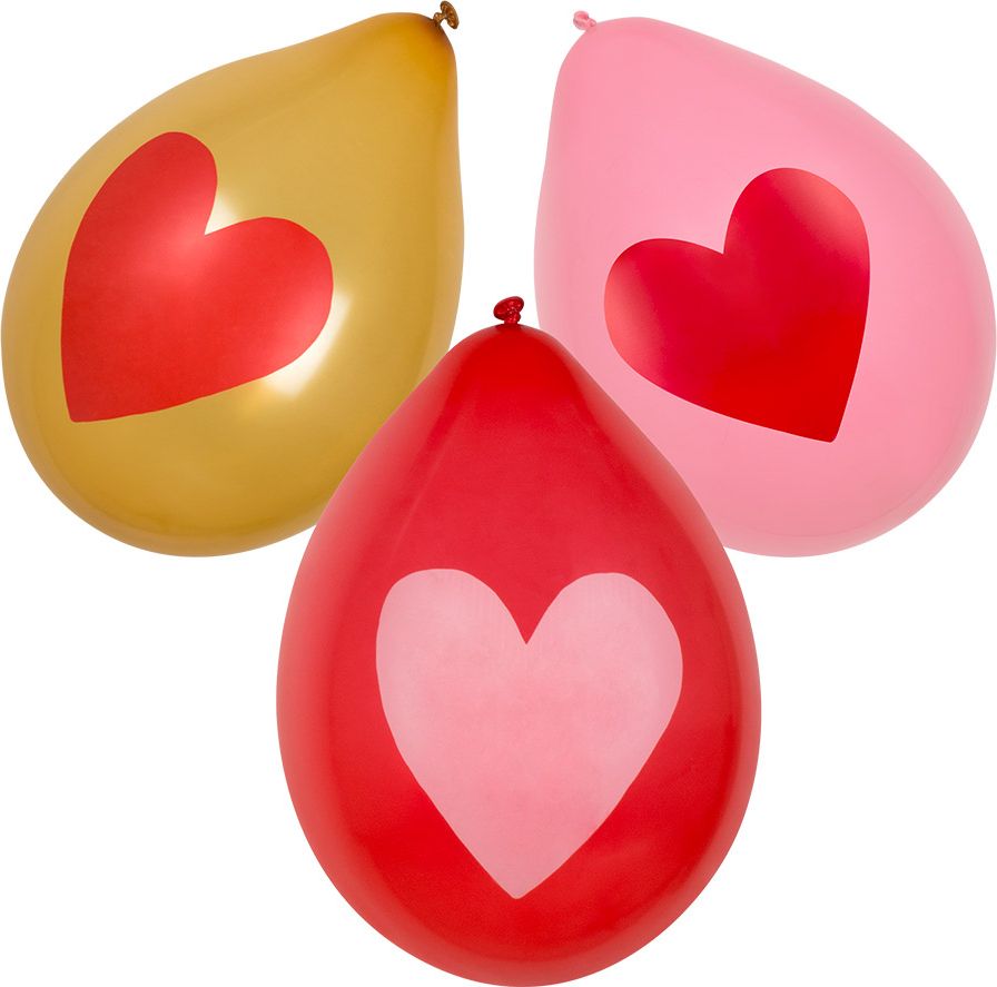 Valentijn hartjes ballonnen 6x