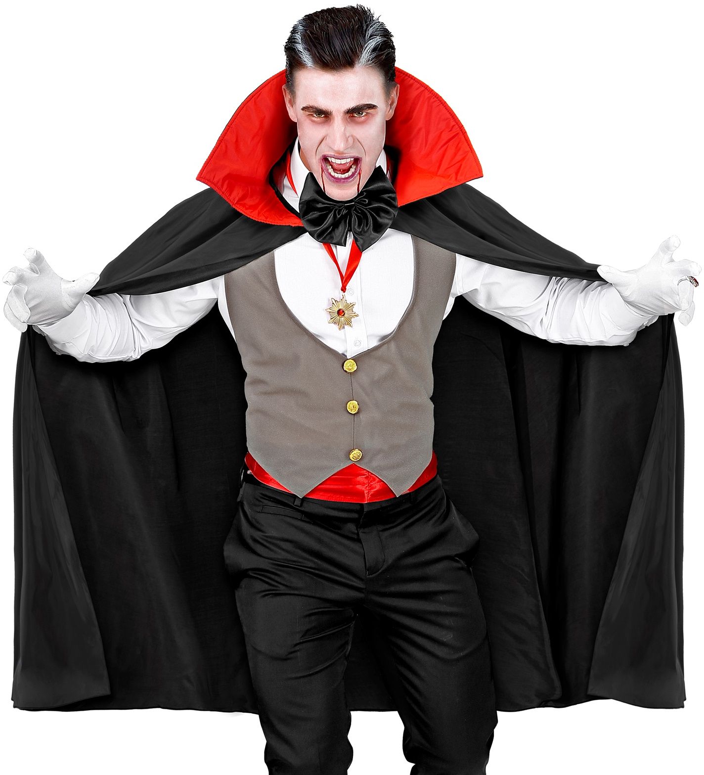 Vampier cape met kraag