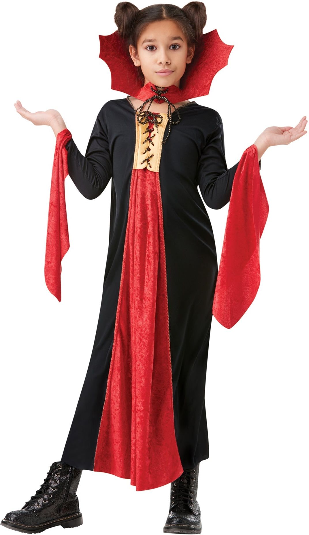 Vampier Gravin Rood Zwart Jurk Meisjes