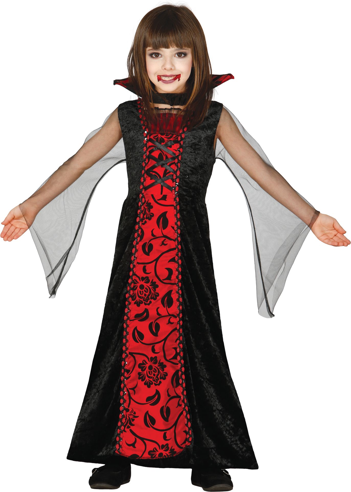 Sortie Harmonie Struikelen Vampier jurkje meisjes rood zwart | Feestkleding.nl