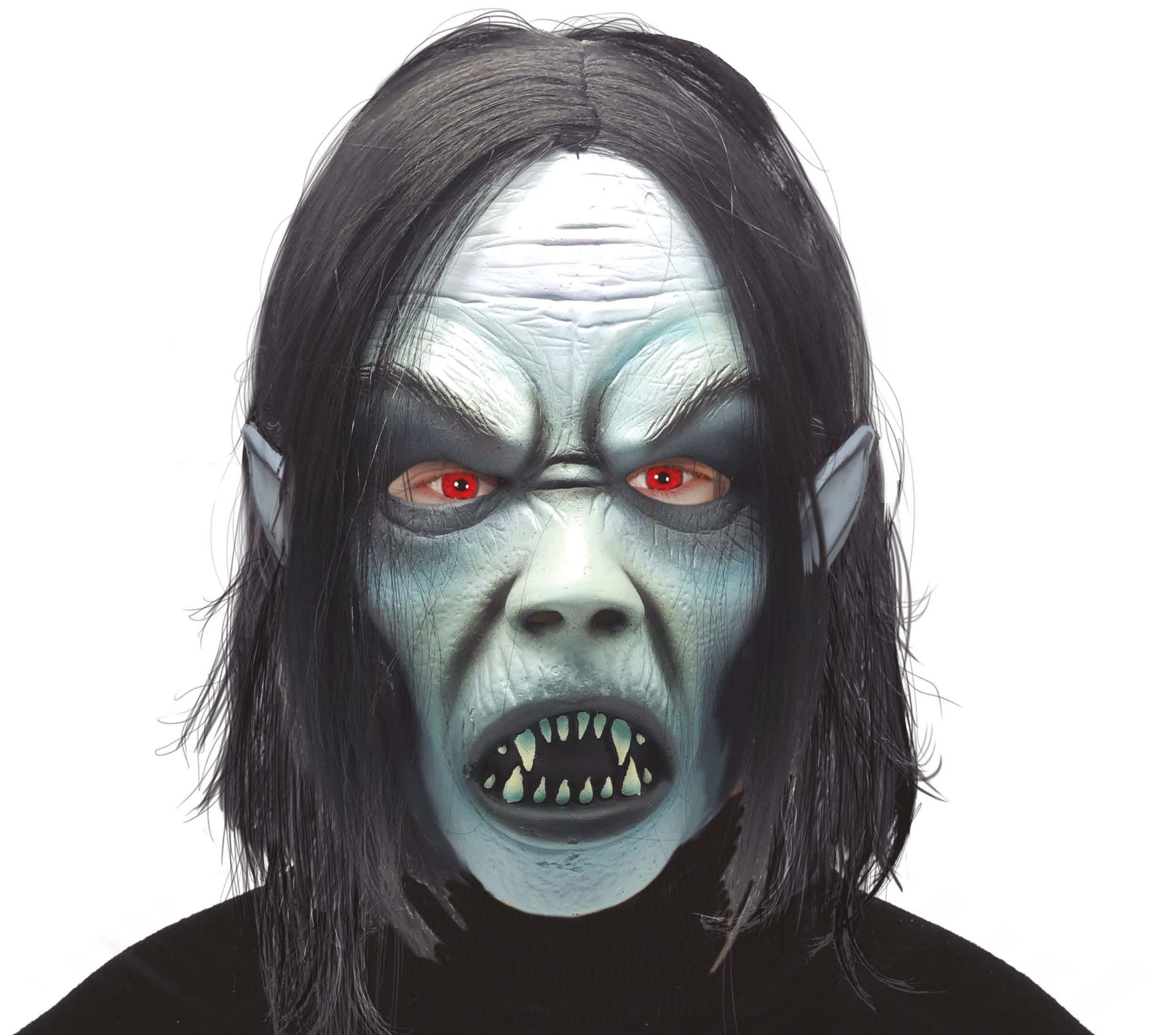Vampier masker met haar latex halloween
