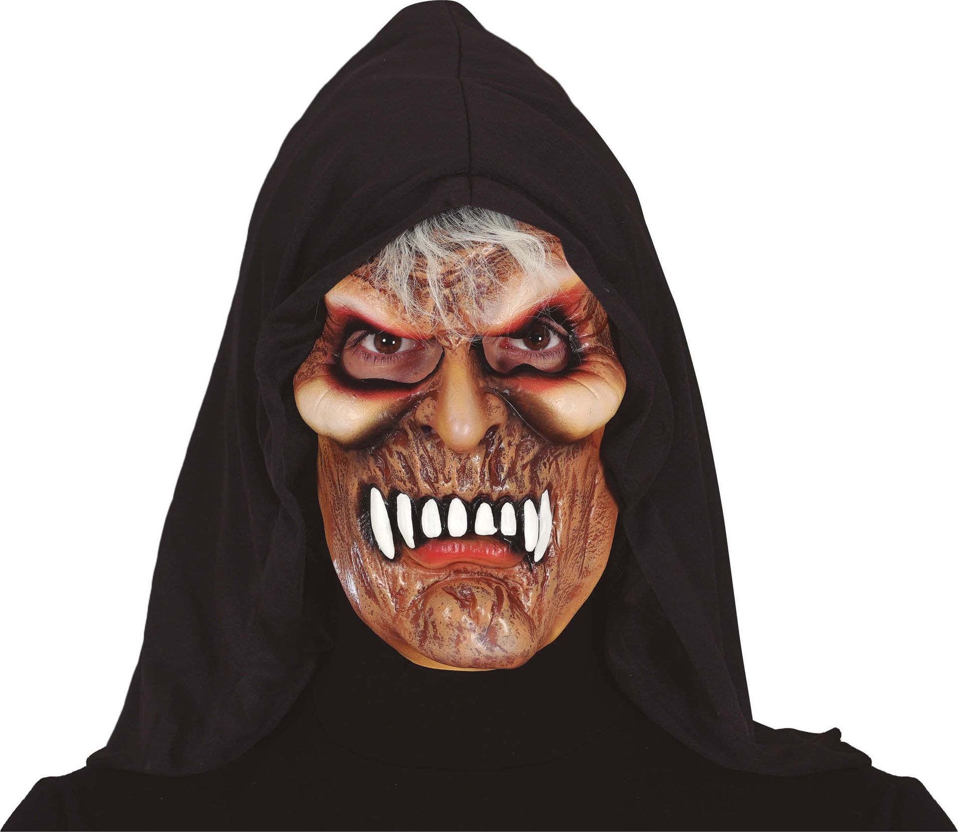 Vampier masker met kap halloween