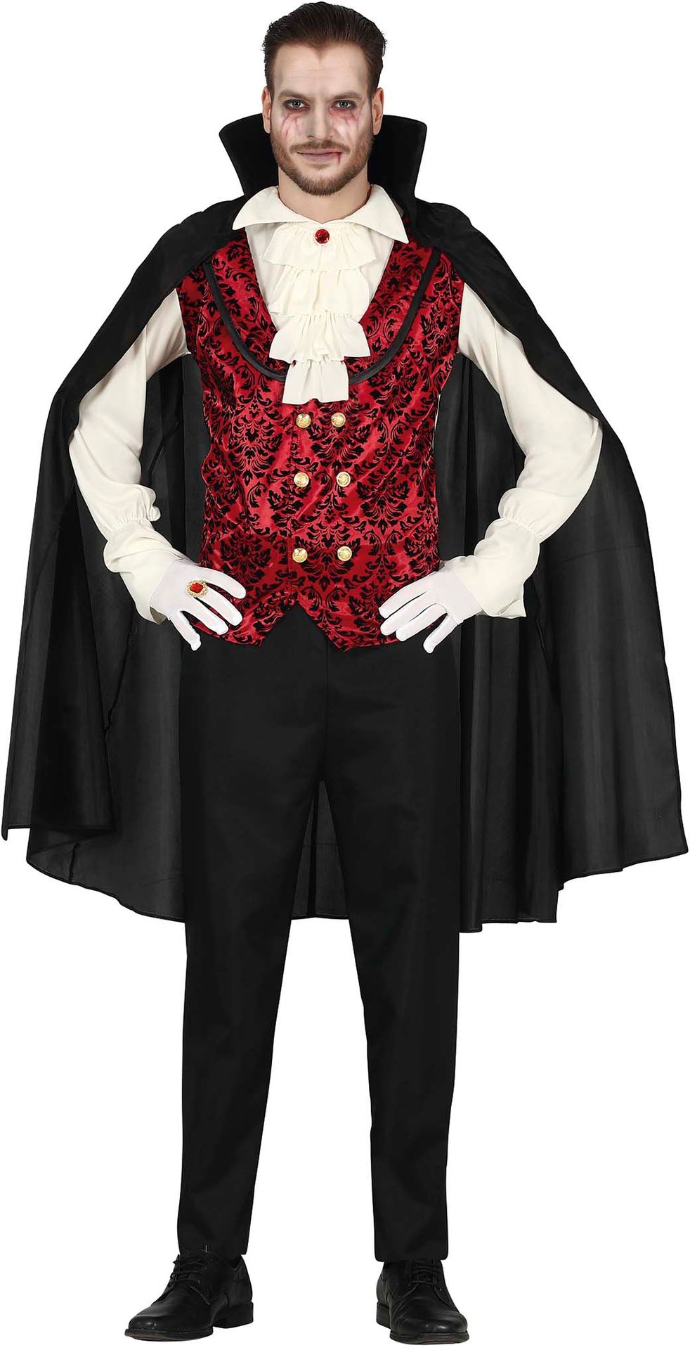 Vampier met cape outfit heren