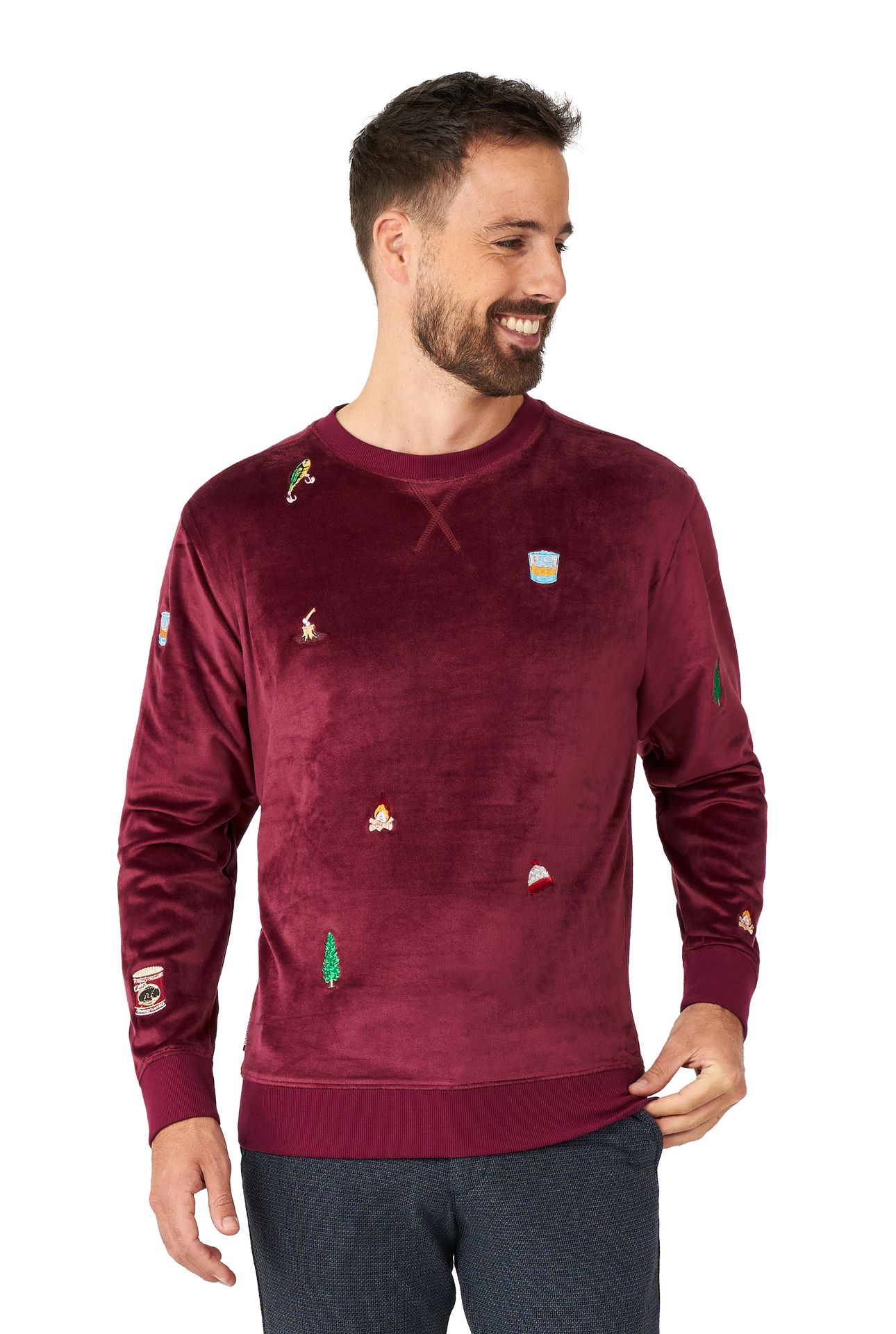 Velvet Red - Xmas Icons Sweater Heren Opposuits