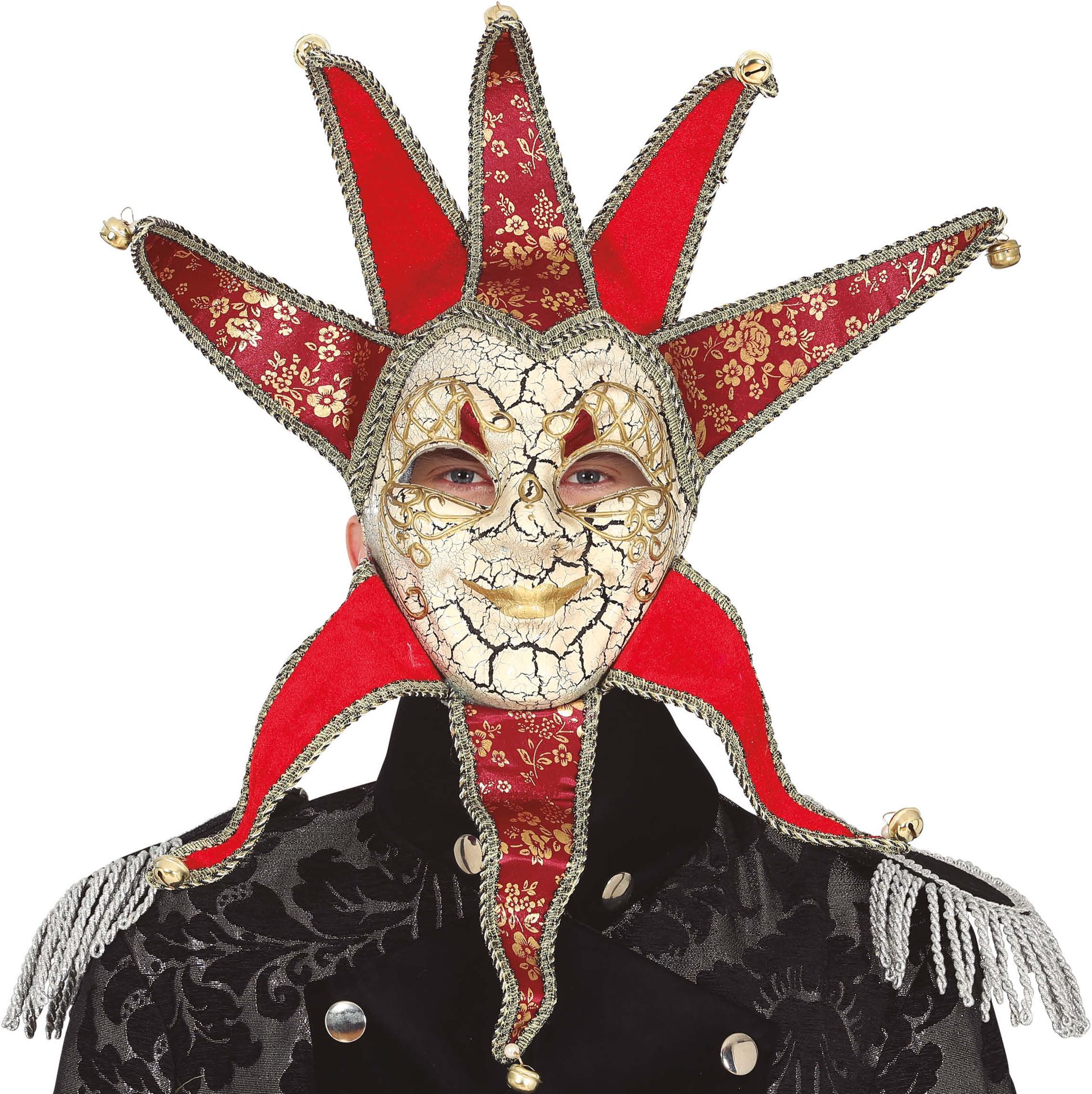 Venetiaans Carnaval Joker Masker Rood
