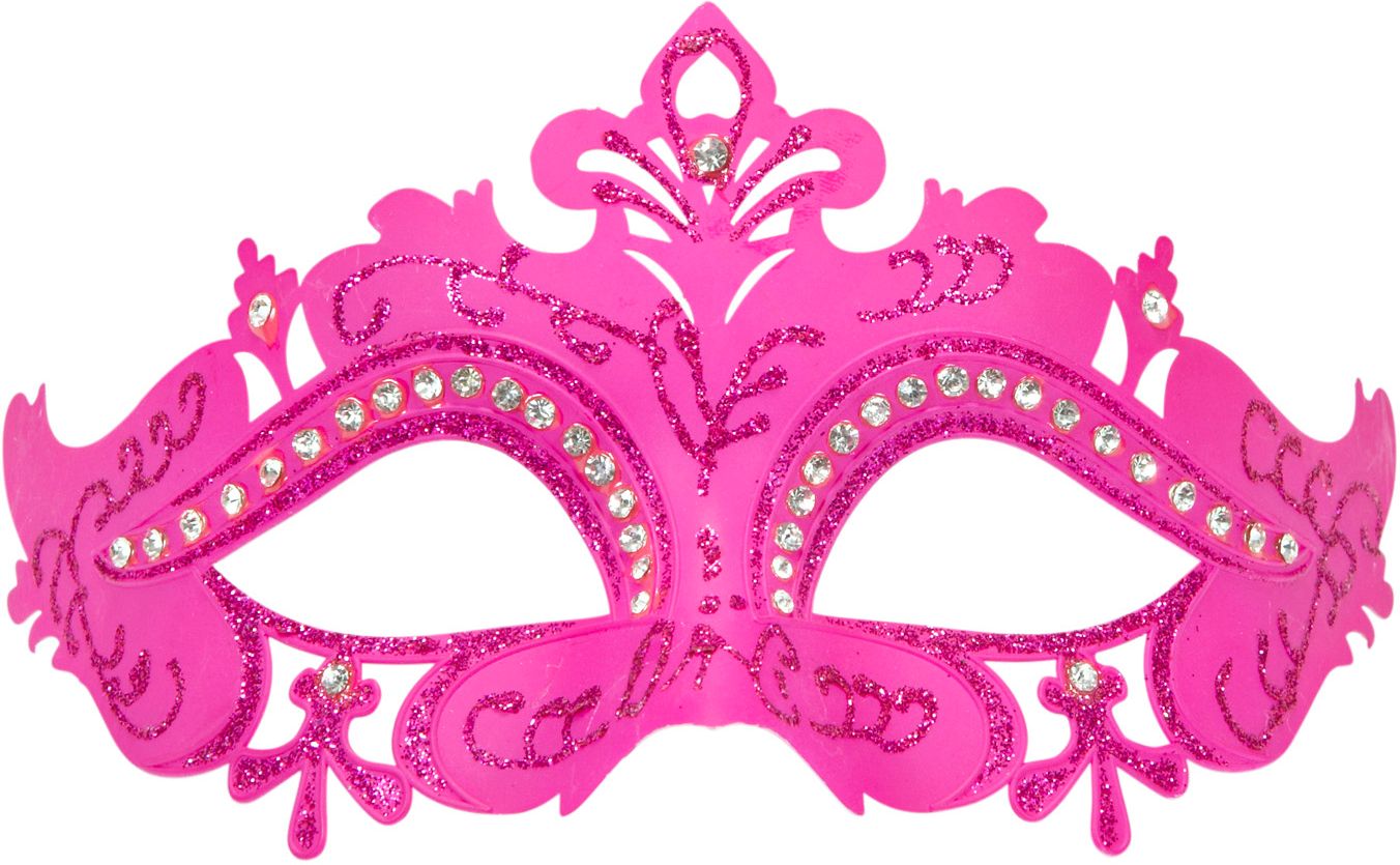 Venetiaans glitter oogmasker roze