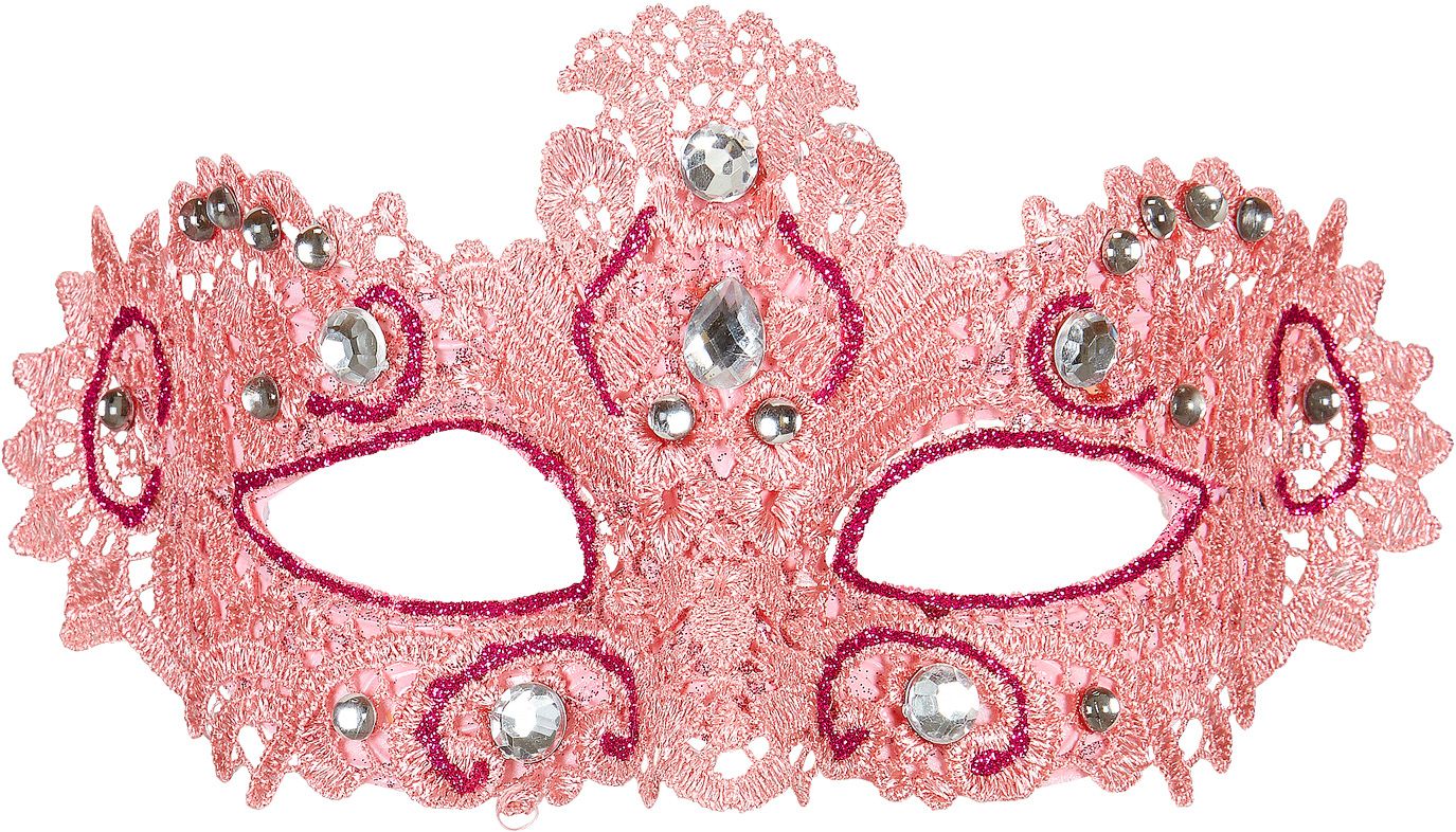 Venetiaans oogmasker roze