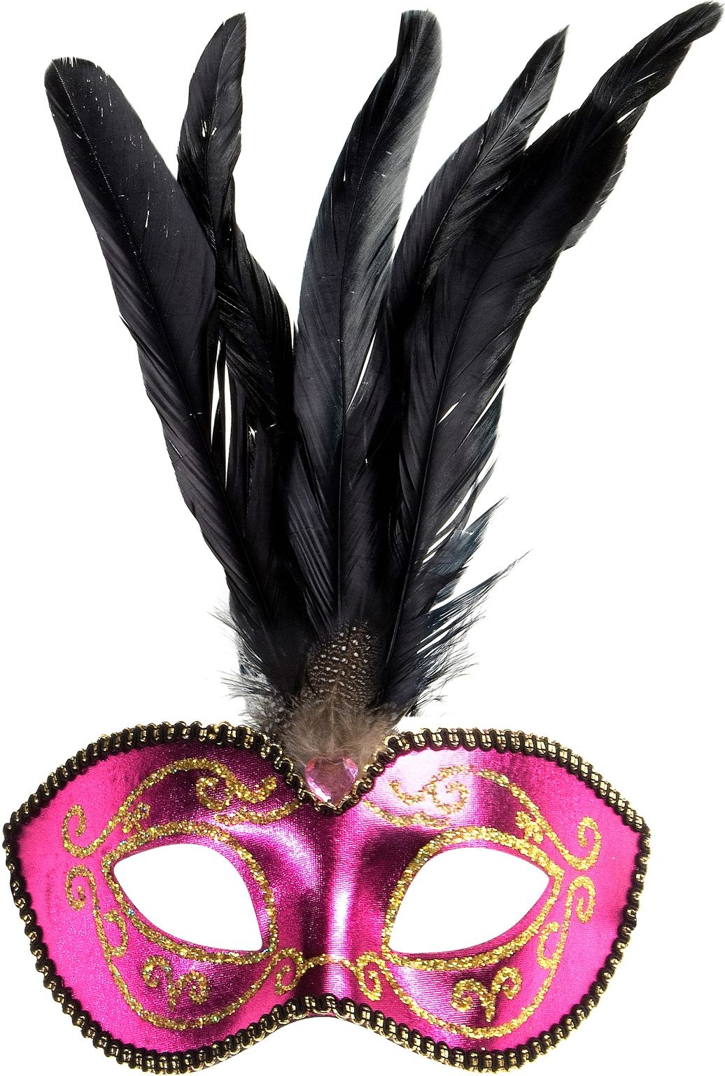 Venetiaanse carnaval oogmasker roze