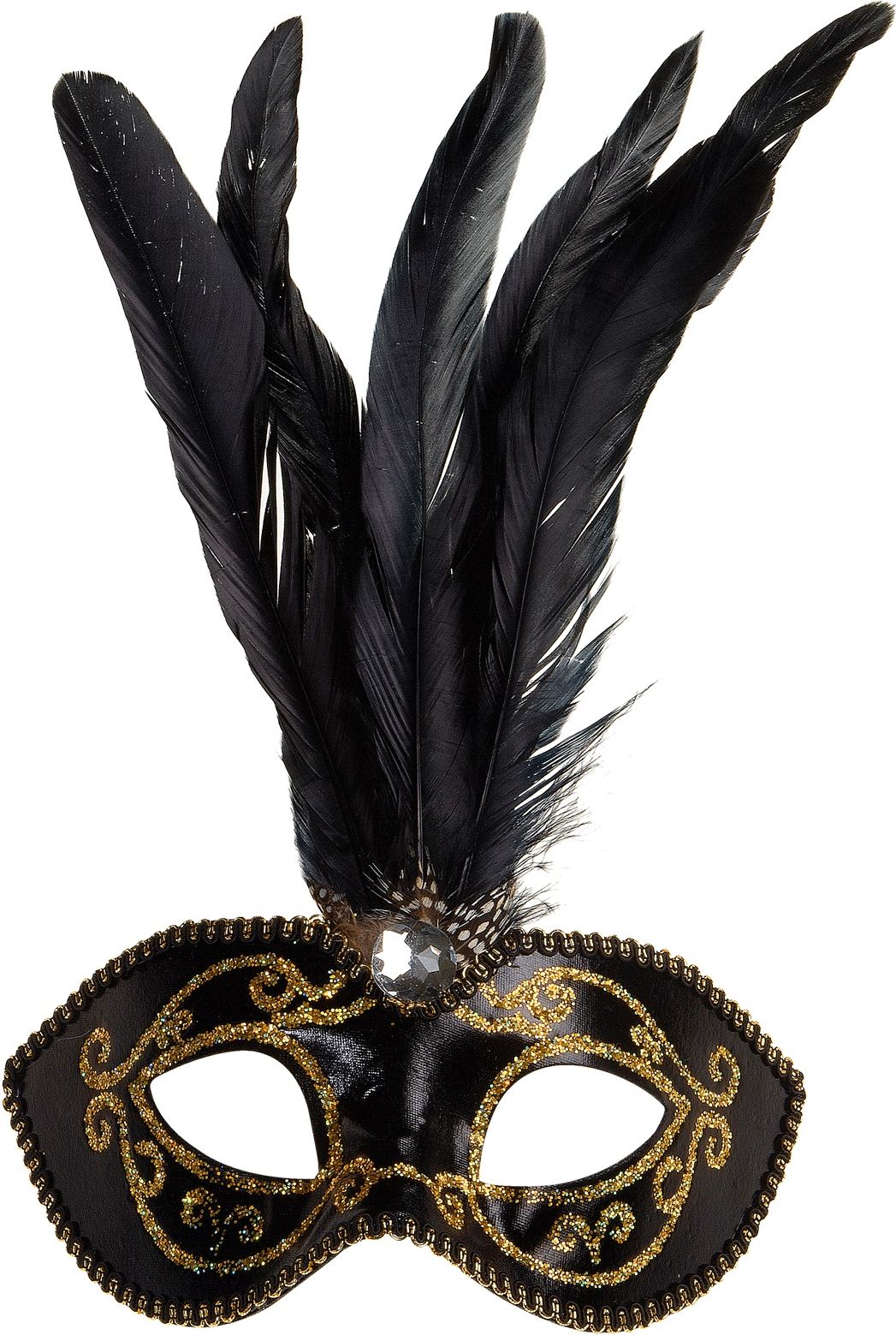 Venetiaanse carnaval oogmasker zwart