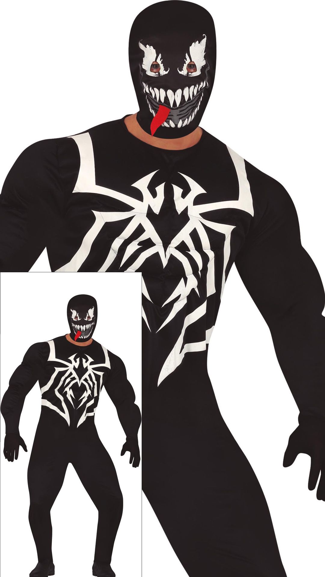 Venom Spiderman kostuum halloween heren