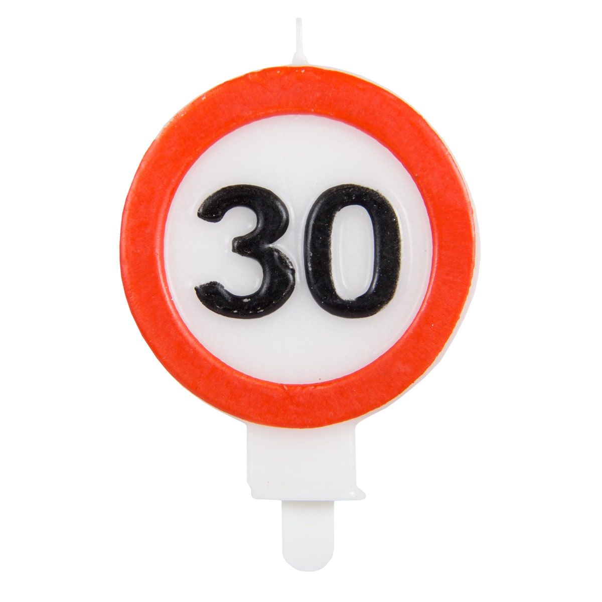 Verjaardag 30 jaar verkeersbord kaarsje