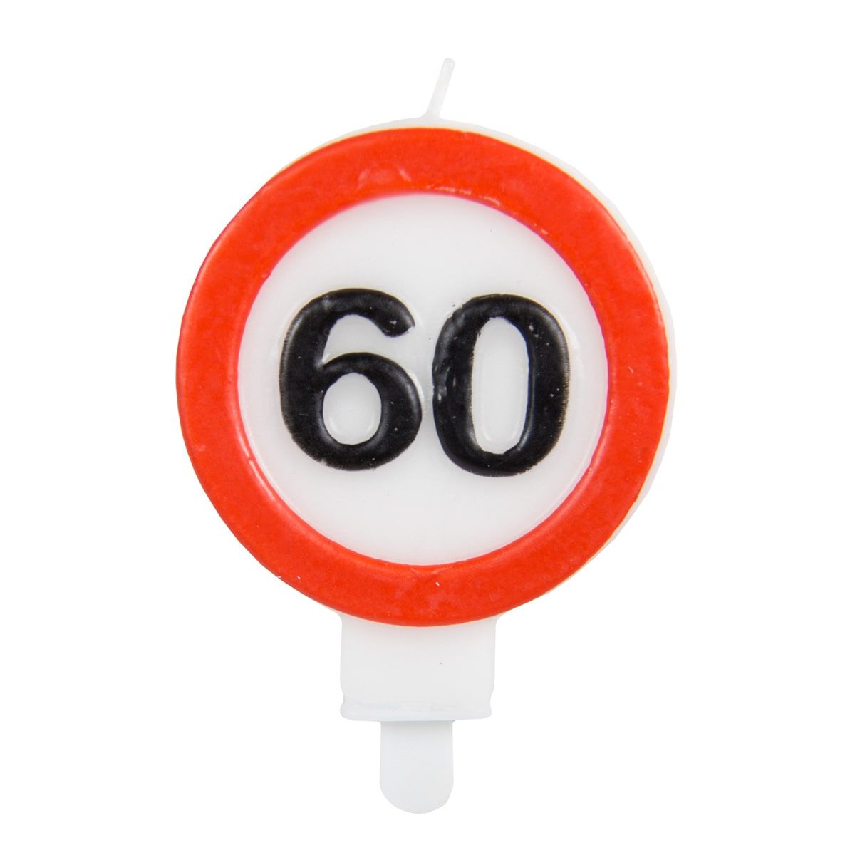 Verjaardag 60 jaar verkeersbord kaarsje