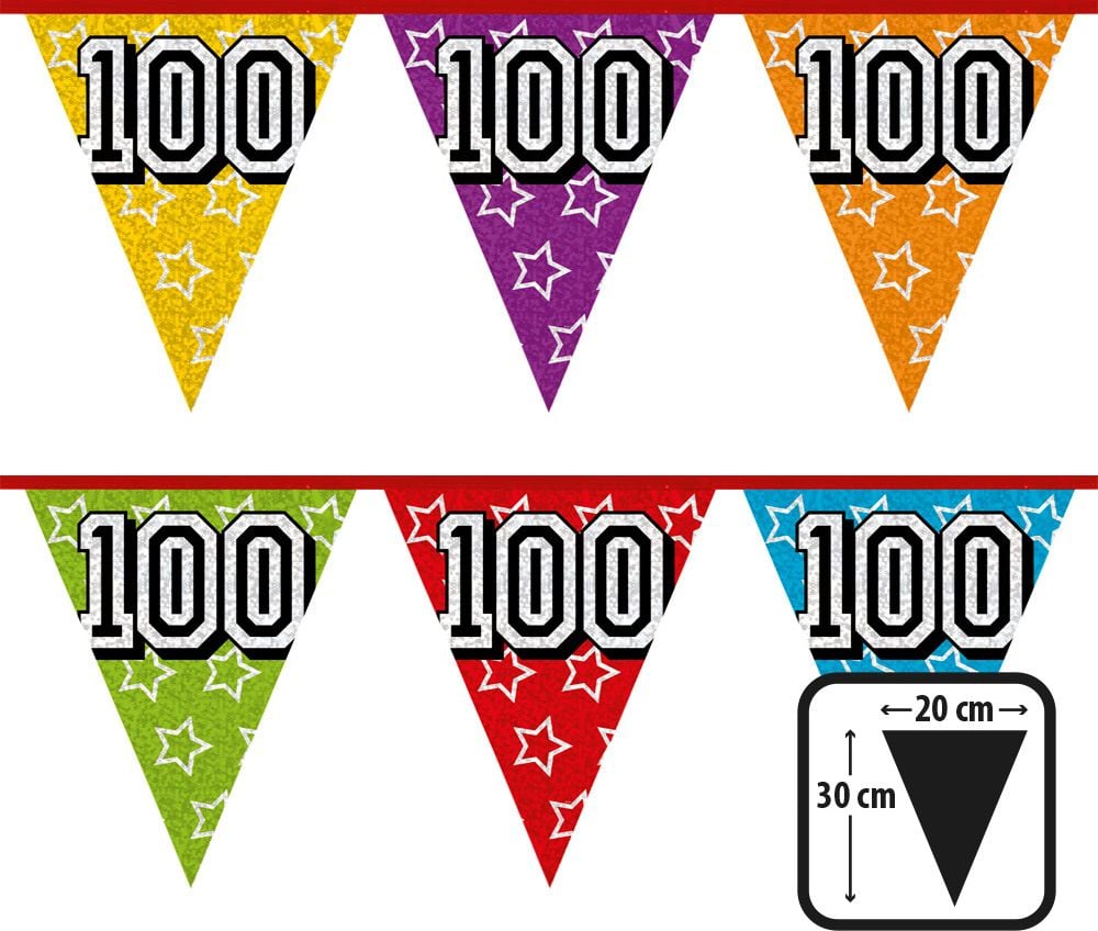 Verjaardagsvlaggetjes 100 jaar