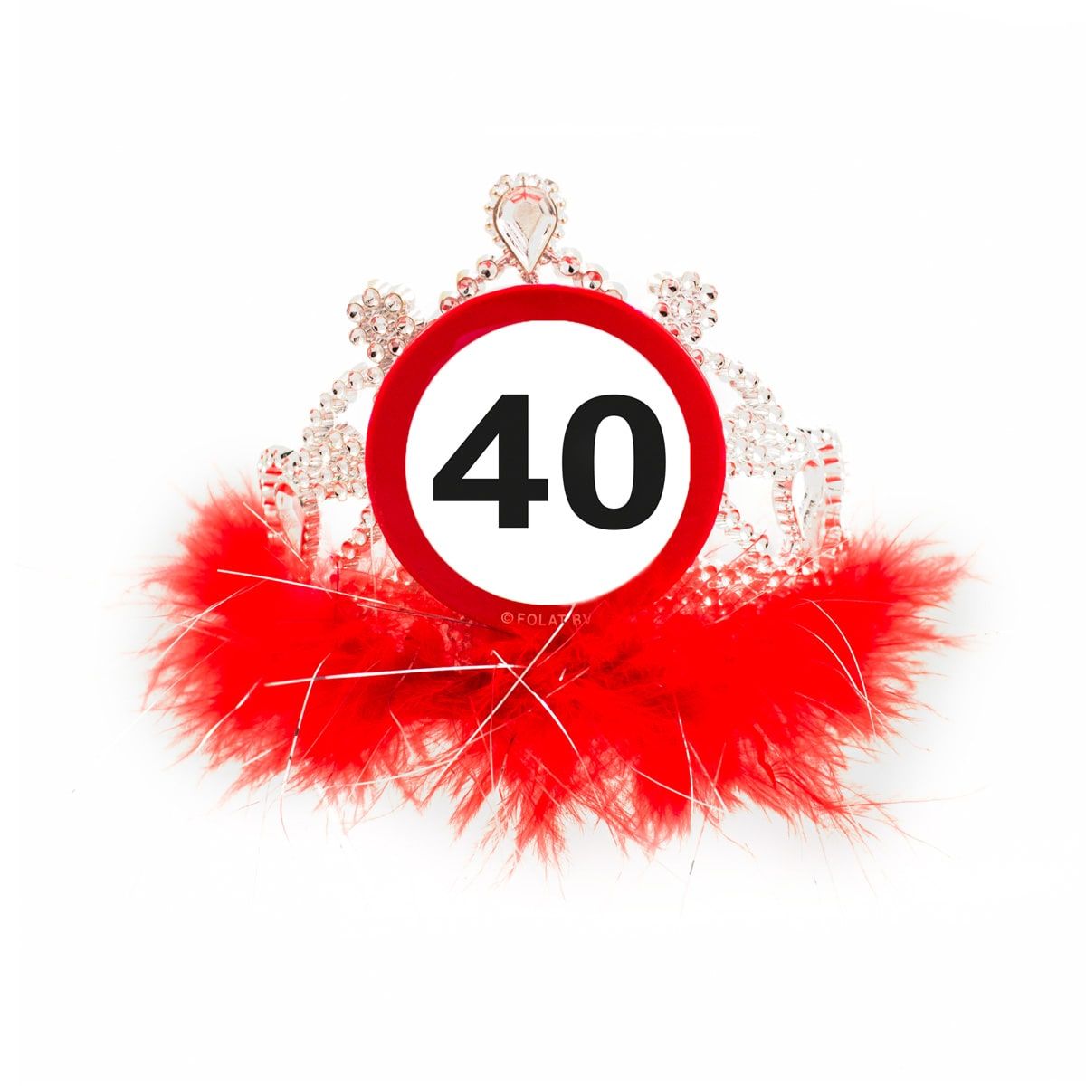 Verkeersbord verjaardag 40 jaar tiara