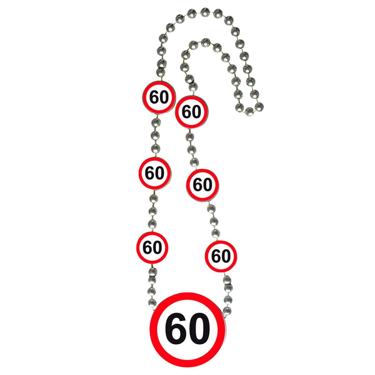 Verkeersbord verjaardag 60 jaar ketting