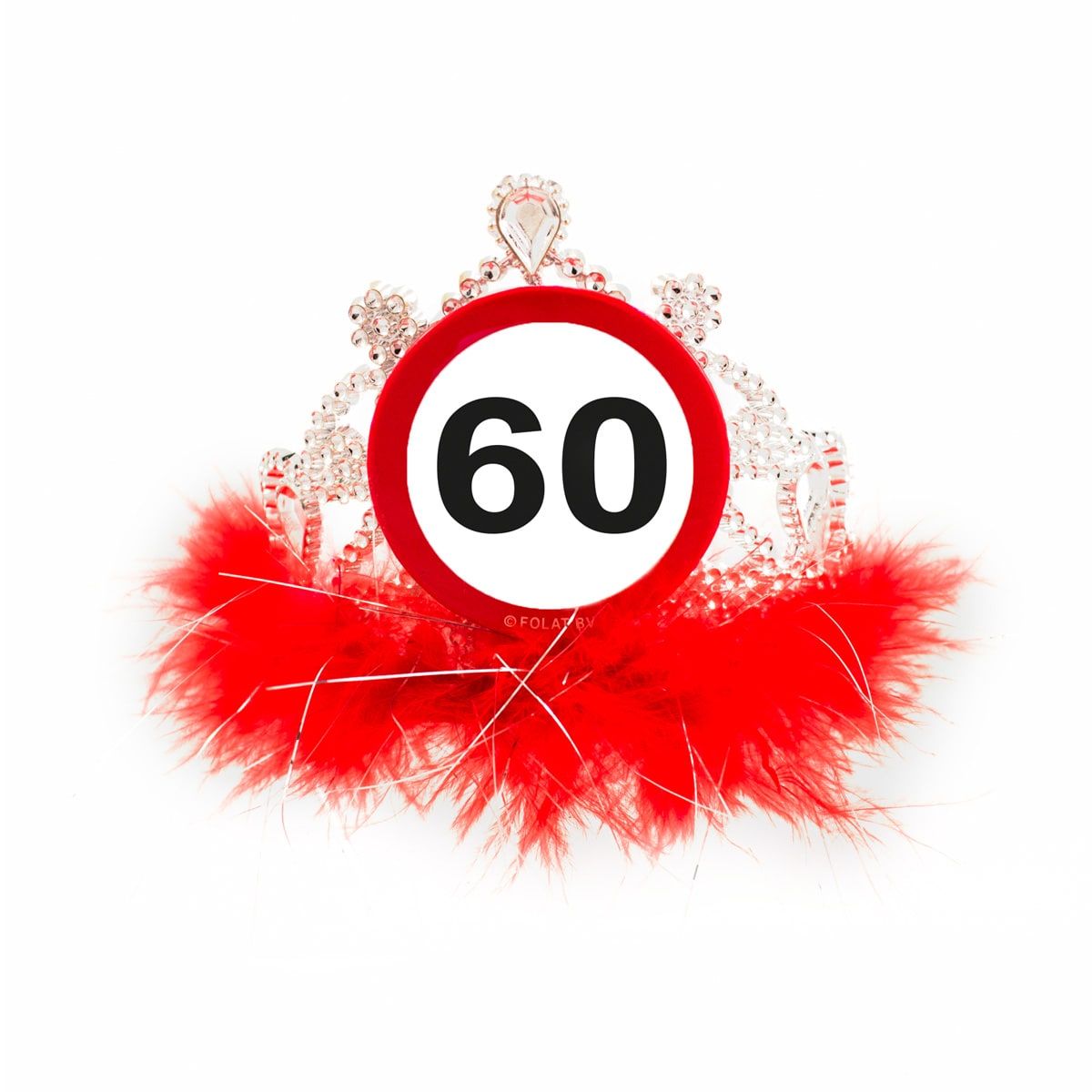 Verkeersbord verjaardag 60 jaar tiara