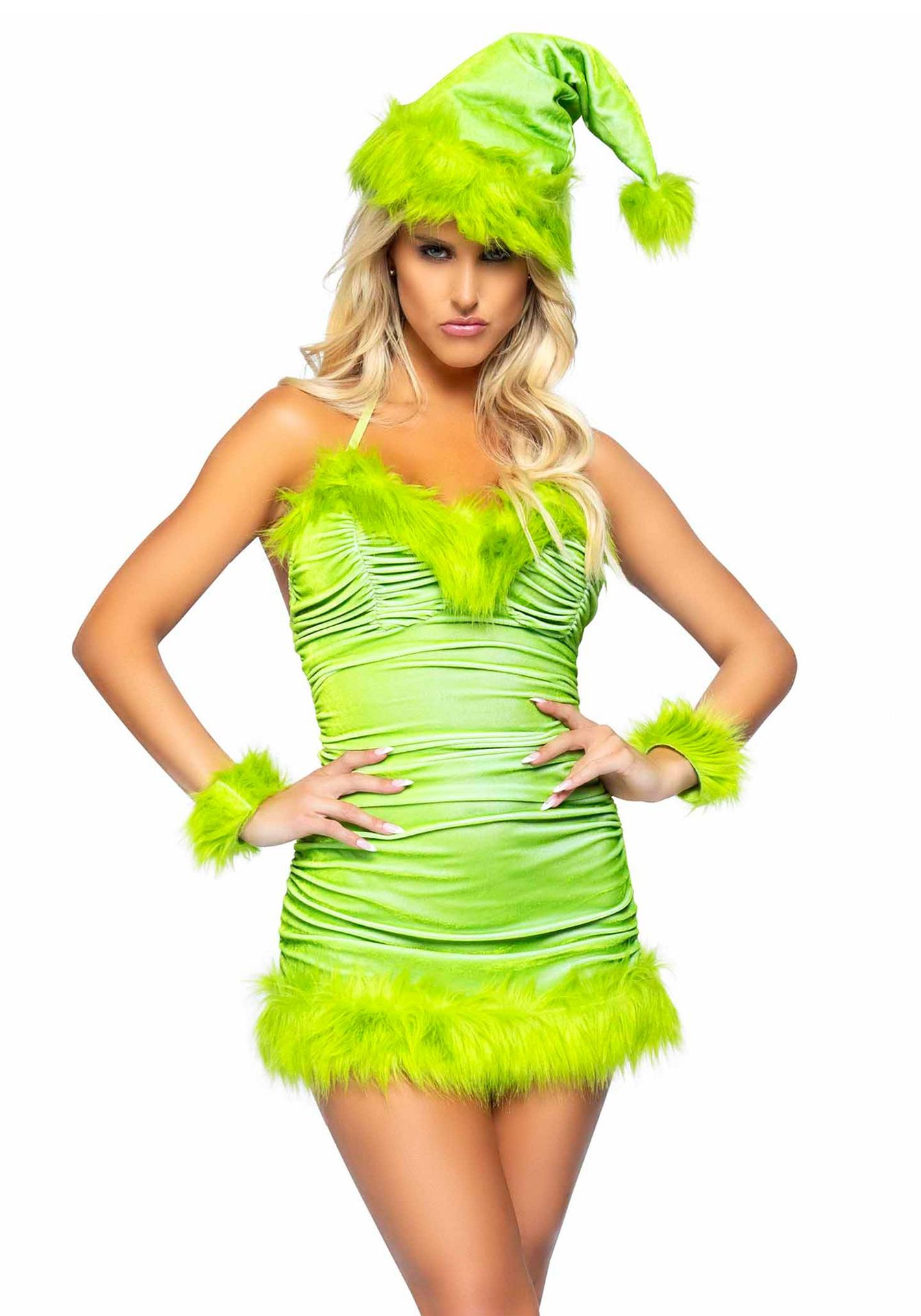 Verleidelijke Groene Grinch Kerstjurk