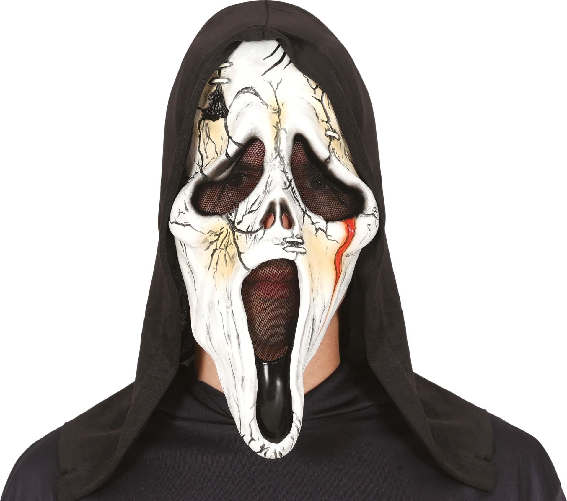 Verwond Scream Masker met Kap Halloween