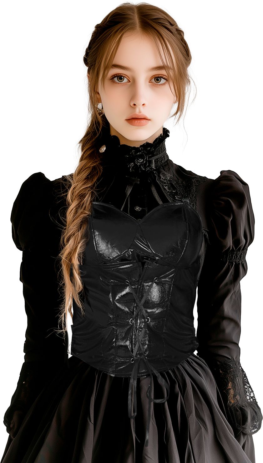 Victoriaans Korset Zwart Gothic