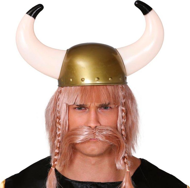 Viking helm met grote hoorns