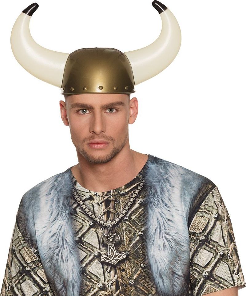 Viking helm met xl hoorns