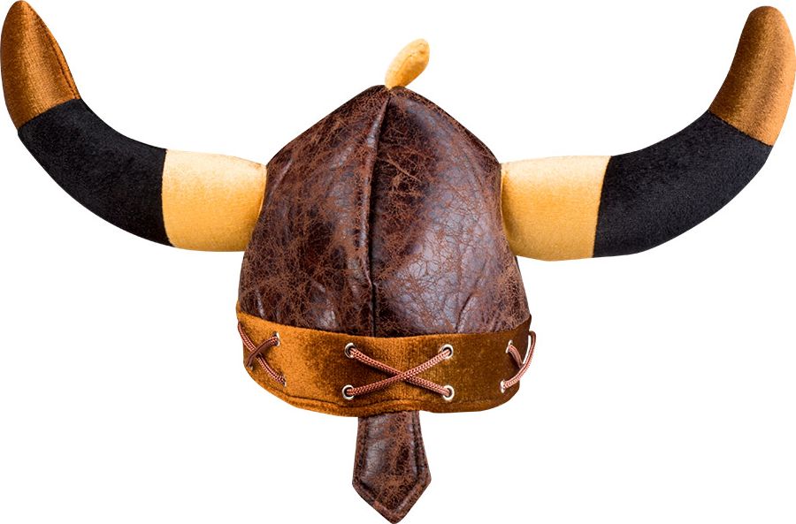 Viking helm muts met grote hoorns