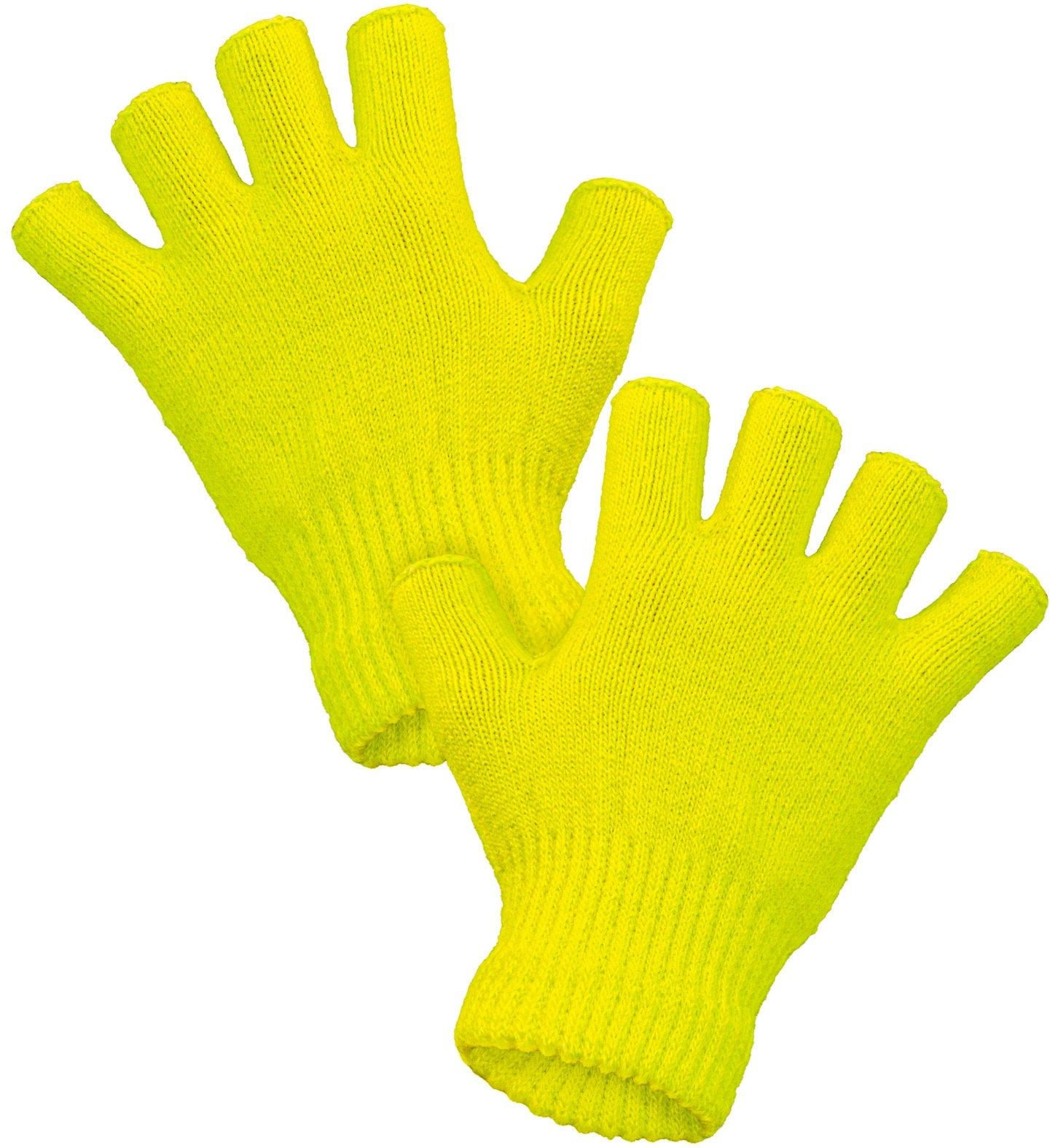 Vingerloze Handschoenen Neon Geel Dames Mannen